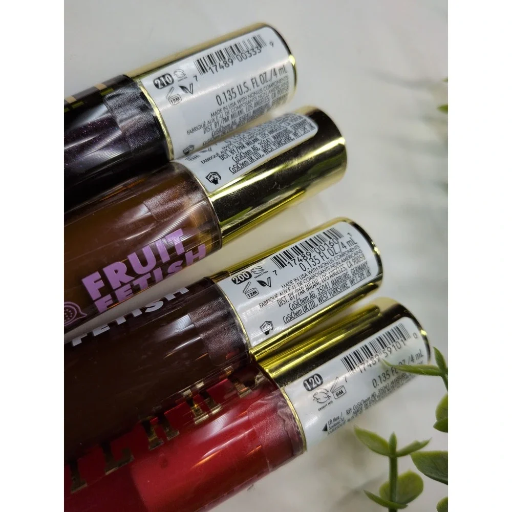 SEALED LOT 4!🥰Milani Fruit Fetish Lip Oils Limited Edition Cacoa Fig Melon More